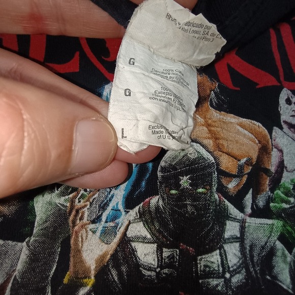 Mortal Combat Game Tshirt All Characters JERZEES Size Large * Flaw * - Picture 3 of 5